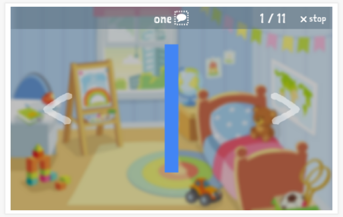 Numbers theme presentation of the English app for children