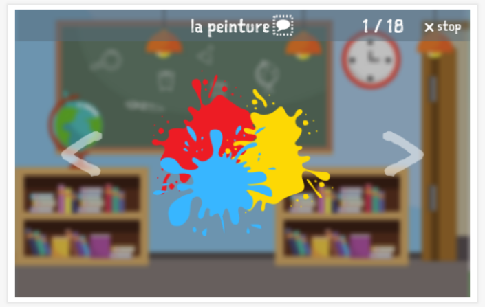 Crafting theme presentation of the French app for children