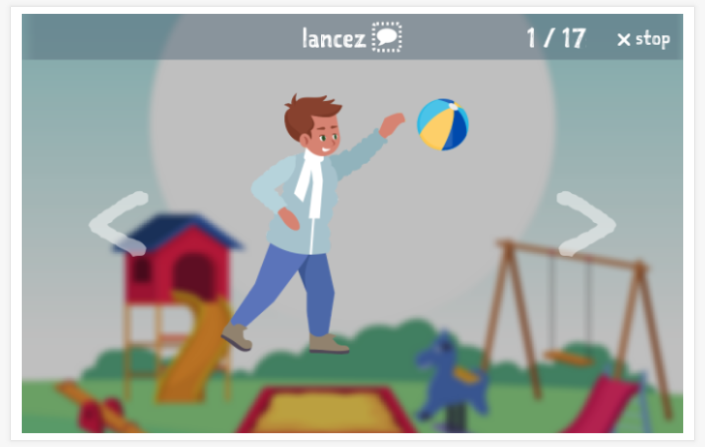 Move theme presentation of the French app for children