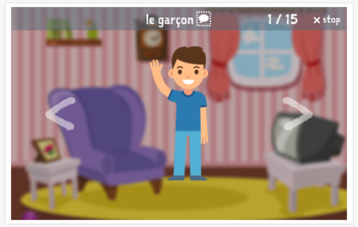 People theme presentation of the French app for children