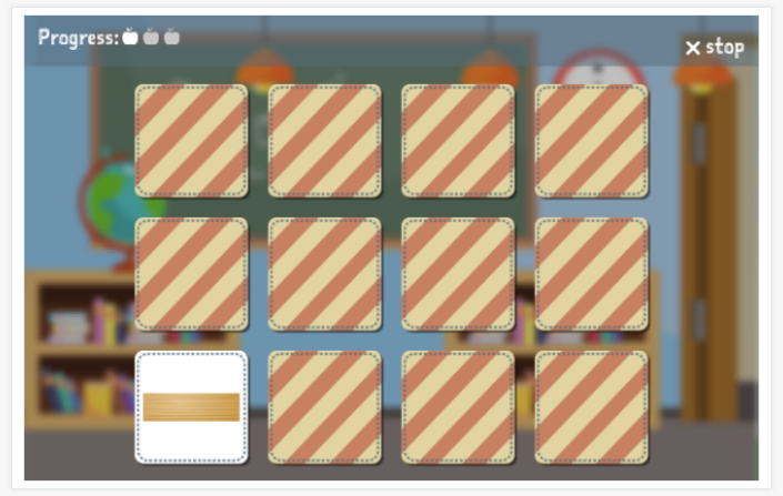 Crafting theme memory game of the Dutch app for children