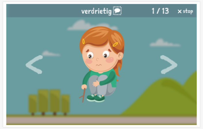 Emotions theme presentation of the Dutch app for children