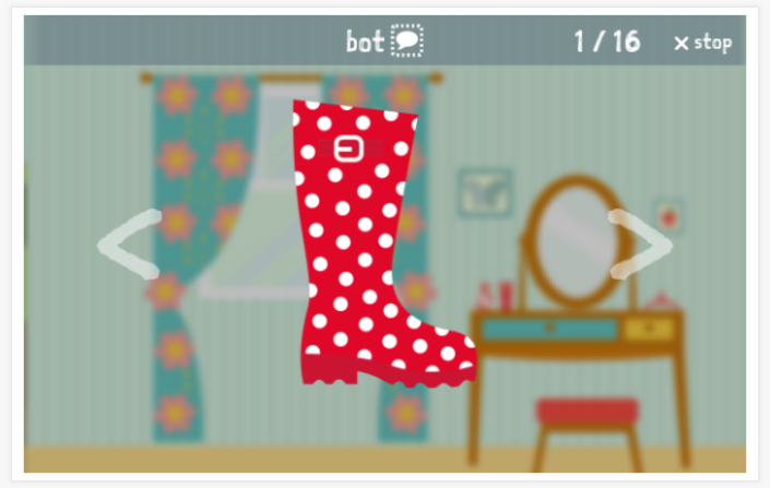 Clothing theme presentation of the Turkish app for children