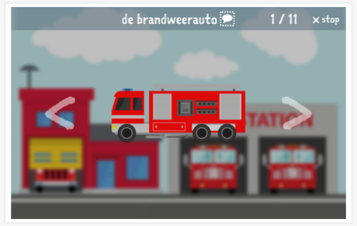 Fire-brigade theme presentation of the Dutch app for children